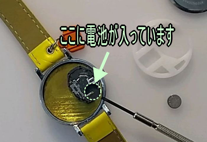 el03 - ELLEの時計の電池交換方法　100円ショップで電池も売ってる