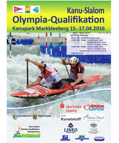 oympiaQ20160415 afiche - ドイツ　カヌースラロームRIOセレクション　16日結果