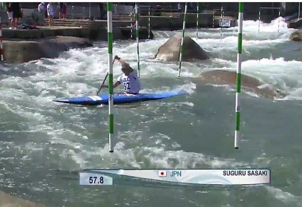 wc4 slm sasaki 595x408 - 予選ライブ　カヌースラローム　WORLDCUP最終戦