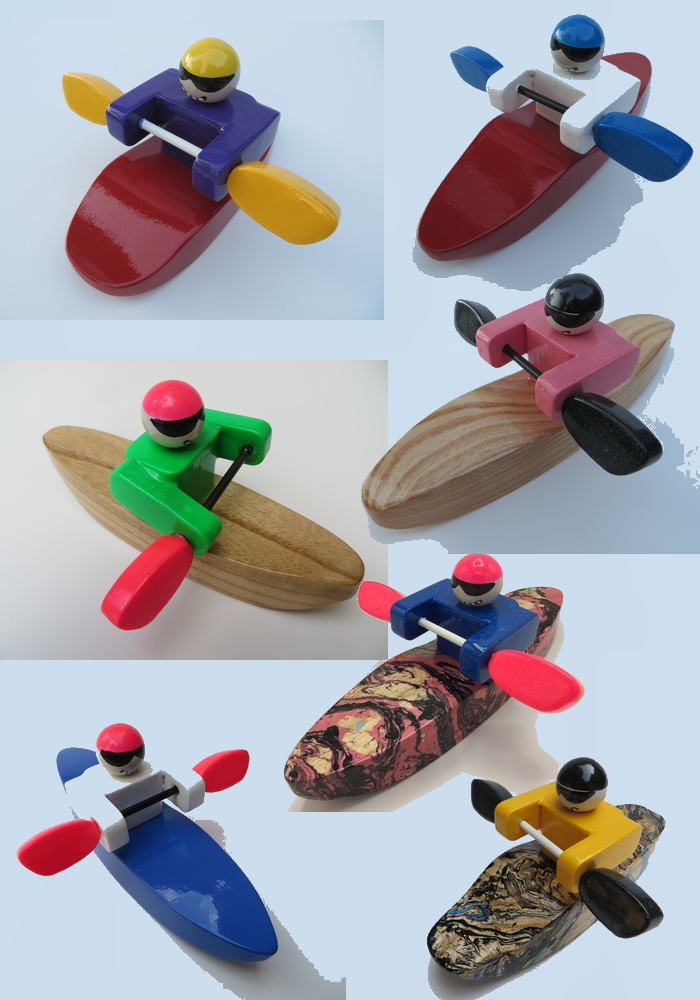 wood toy boat - 海外　カヤックおもちゃ