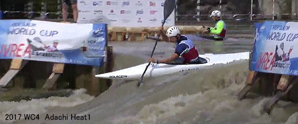 slm 2017wc4 adachi - 超速報カヌースラロームワールドカップ第4戦　予選金曜日までの日本選手の結果