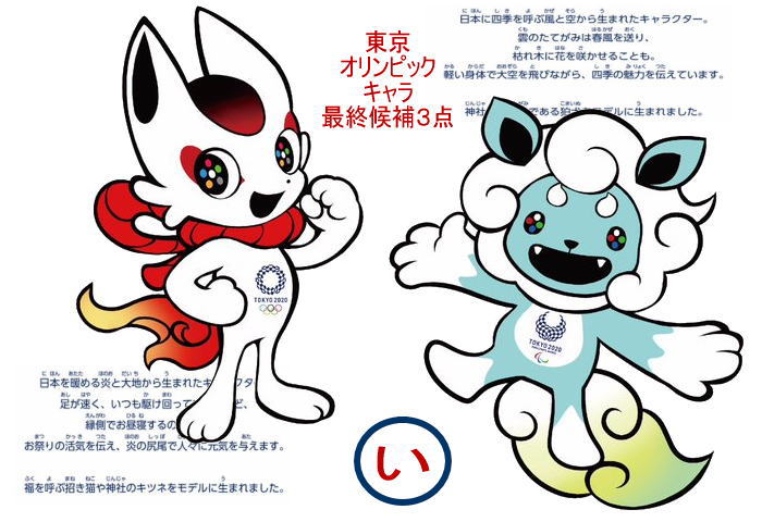 tokyo cha 002 - 東京オリンピックマスコットキャラ投票