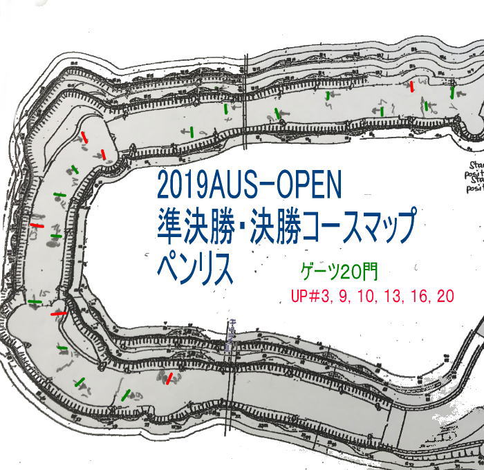 AUS 2019SLM gate final - 2019オーストラリアオープンカヌースラローム日本選手の予選結果
