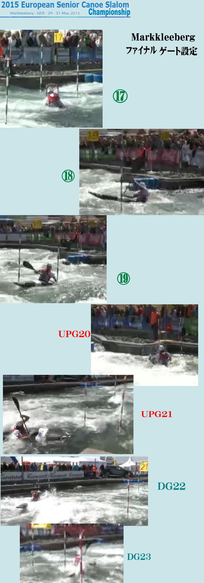 ECA Canoe Slalom2015 markkleeberg 決勝ゲート設定 20150530ecaslalom gate17 23 - ECA Canoe Slalom2015 markkleeberg 決勝ゲート設定